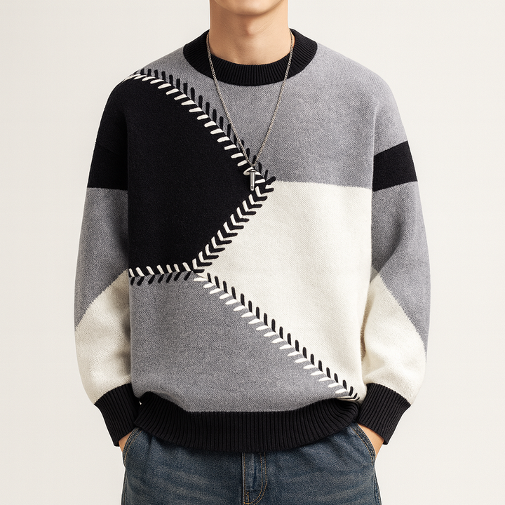 Bergen Geometric Colorblock Sweater