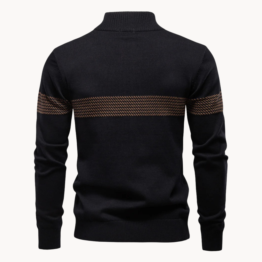 Heritage Diagonal Weave Mock Neck Pullover