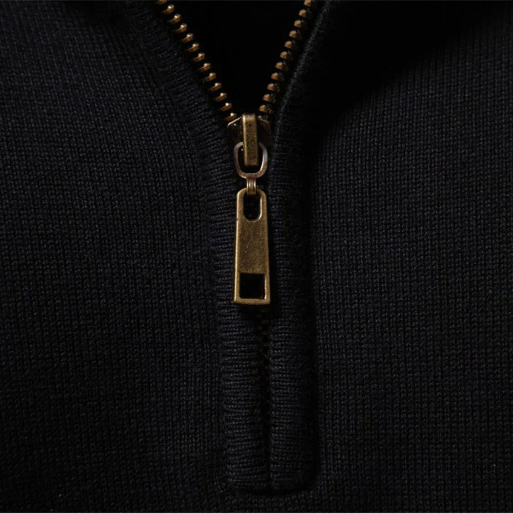 Heritage Diagonal Weave Mock Neck Pullover