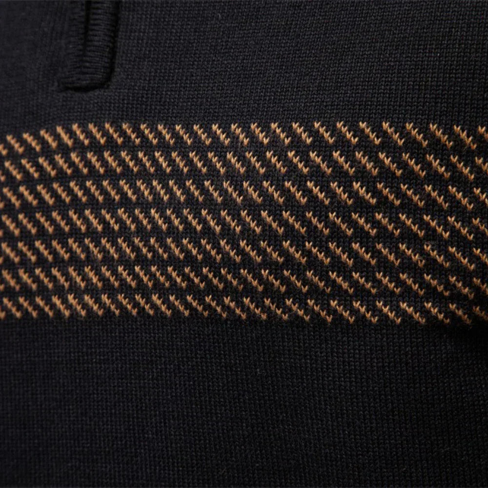 Heritage Diagonal Weave Mock Neck Pullover